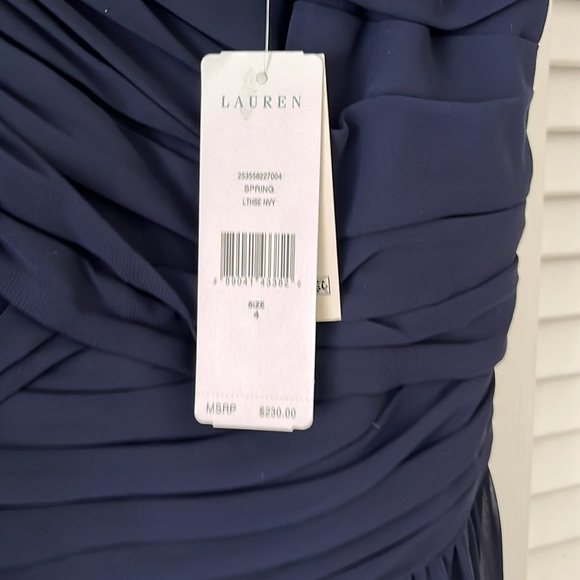 Ralph Lauren dark blue evening gown Size 4 - Picture 4 of 7